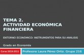 Tema 2.  Actividad económica FINANCIERA Entorno económico: instrumentos para su análisis Grado en Economía