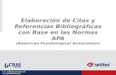 Elaboración  de  Citas  y  Referencias Bibliográficas  con  Base  en las  Normas APA ( American  Psychological Association )