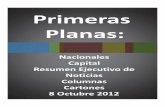 Primeras Plasna Nacionales y Cartones 8 Octubre 2012