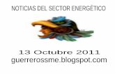 NOTICIAS DEL SECTOR ENERGÉTICO 13 Octubre 2011