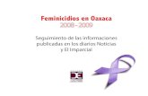 Feminicidios en Oaxaca Seguimiento de Prensa