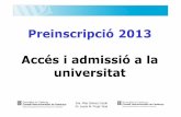 Sistema universitari catala acces i admissio 2013