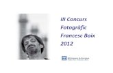 III Concurs Fotografic Francesc Boix 2012