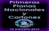 Primeras Planas Nacionales y Cartones 13 Agosto 2013