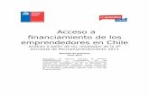 Acceso a financiamiento de los emprendedores en Chile