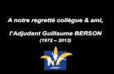 Hommage Adjudant Guillaume Berson
