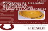 Curso Proyectos de Licencias de Actividad: Comunicaciones y Licencias Ambientales