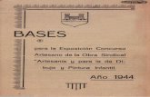 Exposición concurso Artesano de la Obra sindical1944