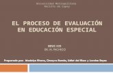 PROCESO DE EVALUACION EN EDUCACION ESPECIAL.