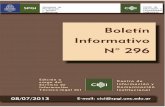 Boletín Informativo Nº 296 | CICI | UNC