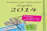 Tarifa PVP Regalos Celebraciones FORCOBAY 2014