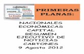 Primeras Planas Nacionales y Cartones 9 Agosto 2012