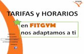 Tarifas y horarios FitGym