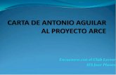 Carta de Antonio Aguilar al Proyecto ARCE