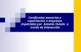 Antonio Oviedo certificados asesoría y capacitación