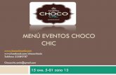 Menú eventos Choco Chic 1