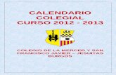 Calendario Escolar Curso 2012 - 2012