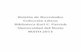 Novedades Libros :: Mayo 2011 :: Biblioteca Karl C. Parrish :: Universidad del Norte