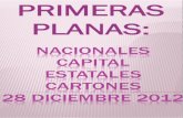 Primeras Planas Nacionales y Cartones 28 Diciembre 2012