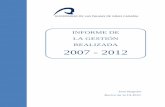 Informe de la Gestión Realizada 2007-2012