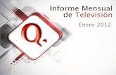 Informe Mensual de TV Enero 2012