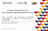 PRIMER ENCUENTRO DE SECRETARIOS DE EDUCACION 2012