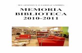 Memoria da Biblioteca 2011
