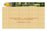 CALENDARIO ACTIVIDADES DE DESARROLLO PERSONAL FEBRERO 2012