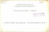 PROYECTOS PRESENTADOS. CONCURSO 1988