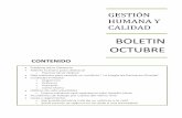 Boletín Gestión Humana y Calidad RCN Radio Octubre 2012
