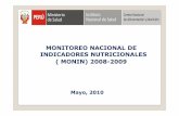MONITOREO NACIONAL DEINDICADORES NUTRICIONALES( MONIN) 2008-2009