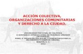 Acción Colectiva, Organizaciones Comunitarias y Derecho a la Ciudad.