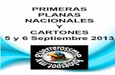 Primeras Planas Nacionales y Cartones 5 y 6 Septiembre 2013