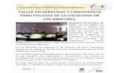 TALLER EN DERECHOS Y CONVIVENCIA PARA POLICIAS DE LA LOCALIDAD DE LOS MÁRTIRES.