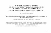 XXVI SIMPOSIODE INVESTIGACIONESARQUEOLÓGICASEN GUATEMALA, 2012