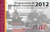Programación de Actividades Formativas 2012