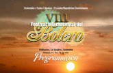 Programación del Festival Internacional del Bolero -