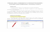 Crear una comunitat d'investigadors amb Google Docs