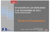 Informe semanal de los mercados - 3 de Noviembre 2011