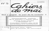 Cahiers de Mai - França - 1968 n5