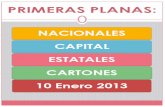 Primeras Planas Nacionales y Cartones 10 Enero 2013