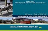 Novedades Editorial Universitat Politècnica de València (Enero - Abril 2012)