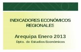 Indicadores Economicos Regionales Arequipa 2013