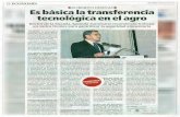 Dr. Roberto Cuevas: Es Básica la Transferencia Tecnólogica en el Agro.
