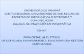 Universidad de panamá power points de la segunda tesina