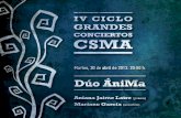 IV Ciclo Grandes Conciertos CSMA 07 Dúo ÁniMa