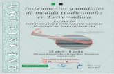 Folleto exposición "Instrumentos y unidades de medida tradicionales en Extremadura"