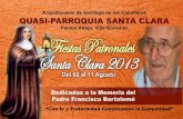 Programa parroquia Santa Clara agosto 2013