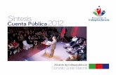 Síntesis Cuenta Pública 2012