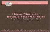 Newsletter Septiembre 2010 - Hogar María del Rosario de San Nicolás